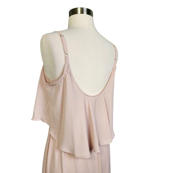 Show Me Your Mumu Womens Caitlin Ruffle Maxi Dress Size XS Dusty Blush Wedding - Picture 7 of 13